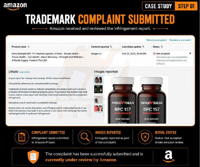 Trademark Infringement Report Handled