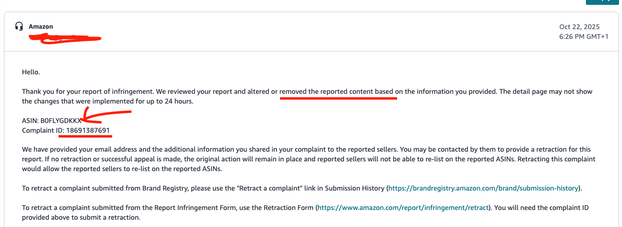 Trademark Report — Content Removal Confirmed | USA — original supporting record 1