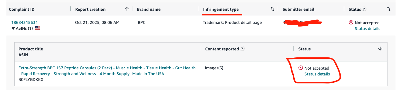 Trademark Report — Content Removal Confirmed | USA — original supporting record 3