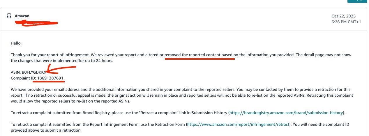 Trademark Report — Content Removal Confirmed | USA — original supporting record 5