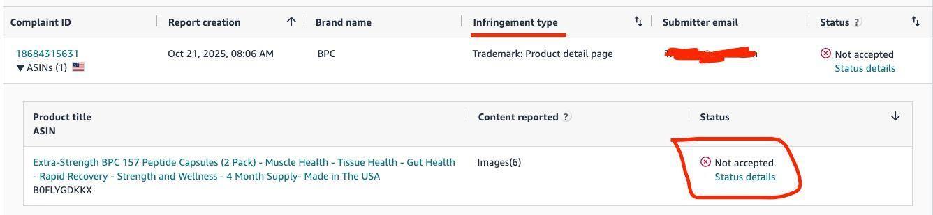 Trademark Report — Content Removal Confirmed | USA — original supporting record 6
