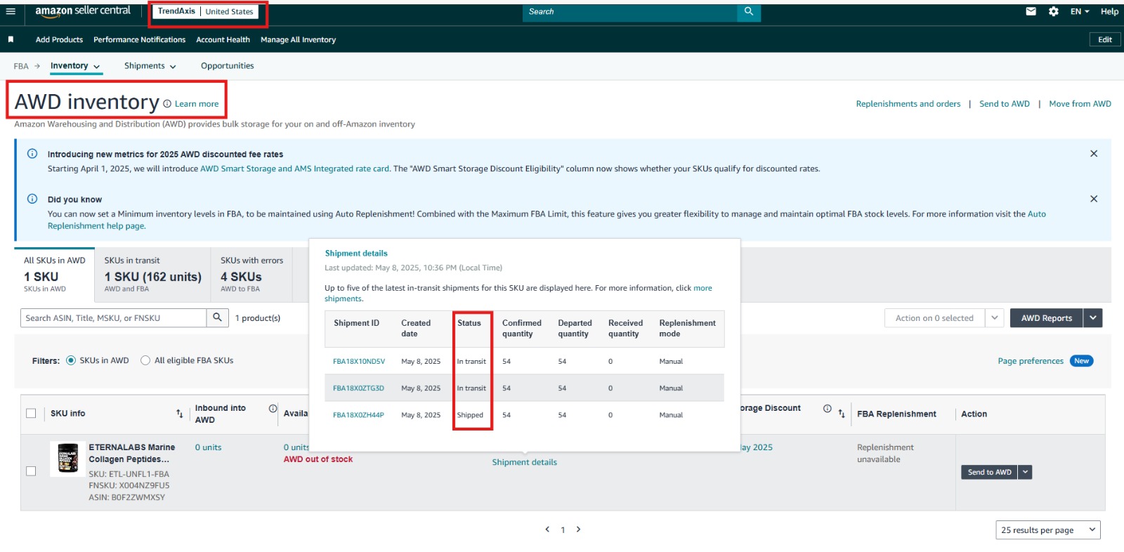 AWD Barcode Conflict Resolved | USA — original supporting record 7