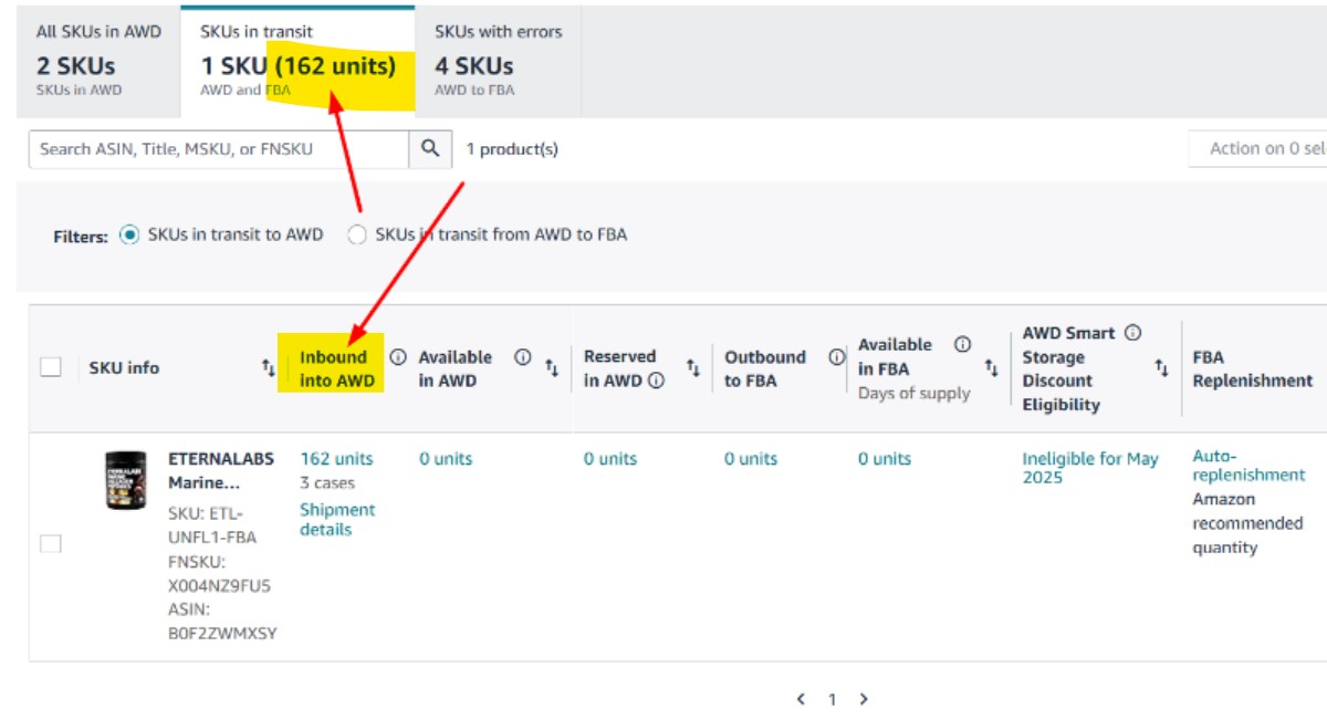 AWD Barcode Conflict Resolved | USA — original supporting record 8