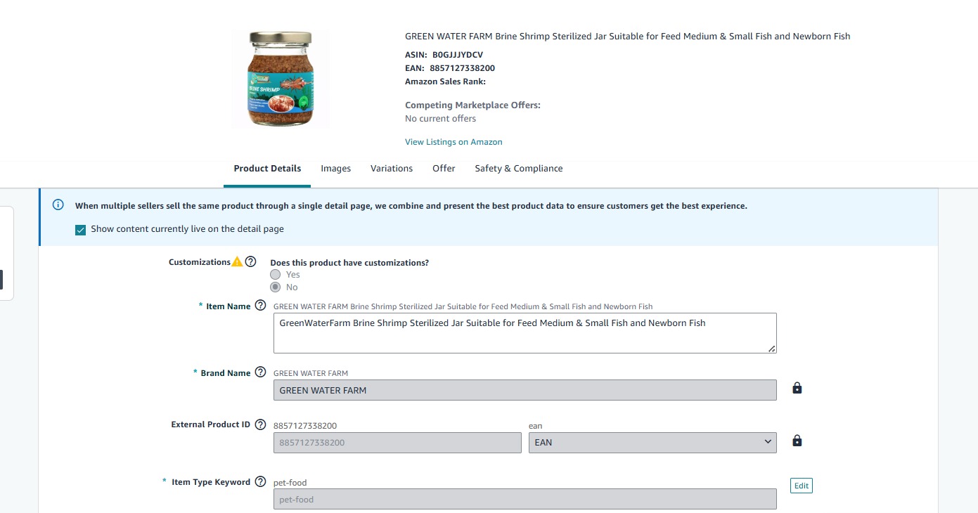 Brine Shrimp Catalog Conflict Corrected | USA — original supporting record 2