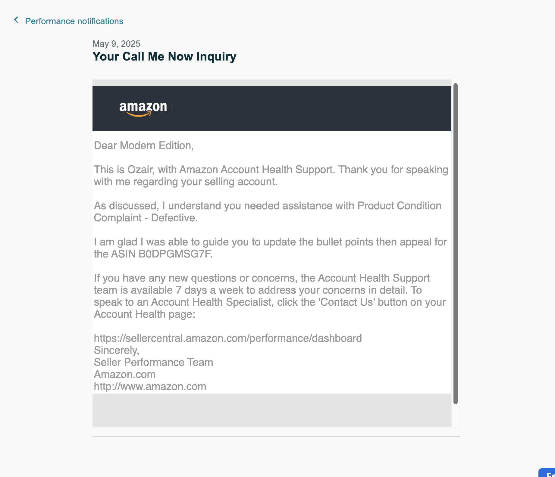 Infomir MAG555 Invoice Appeal Accepted | USA — original supporting record 1