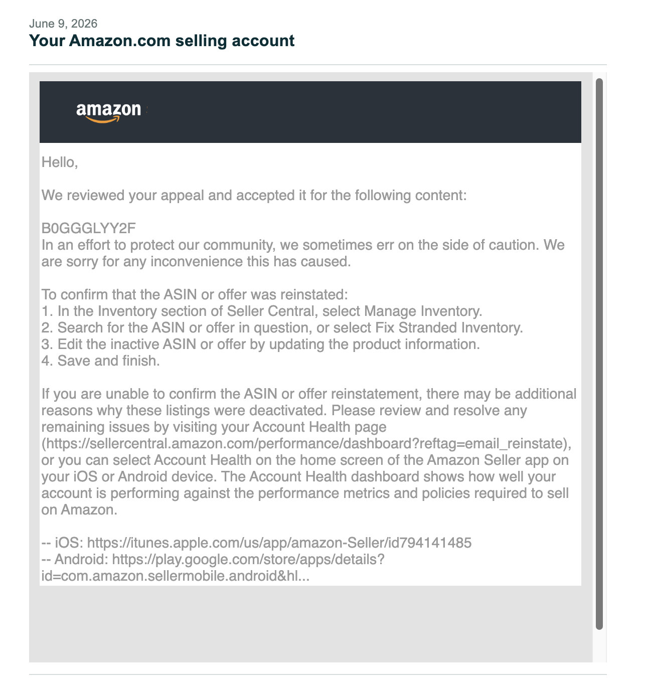 Candle Warmer DMCA Appeals Accepted | USA — original supporting record 5