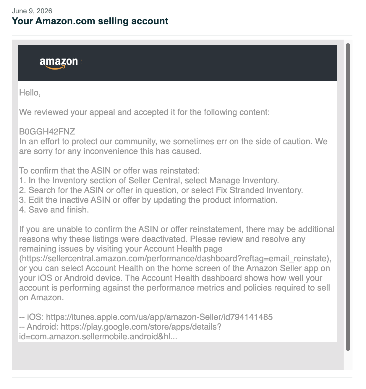 Candle Warmer DMCA Appeals Accepted | USA — original supporting record 13