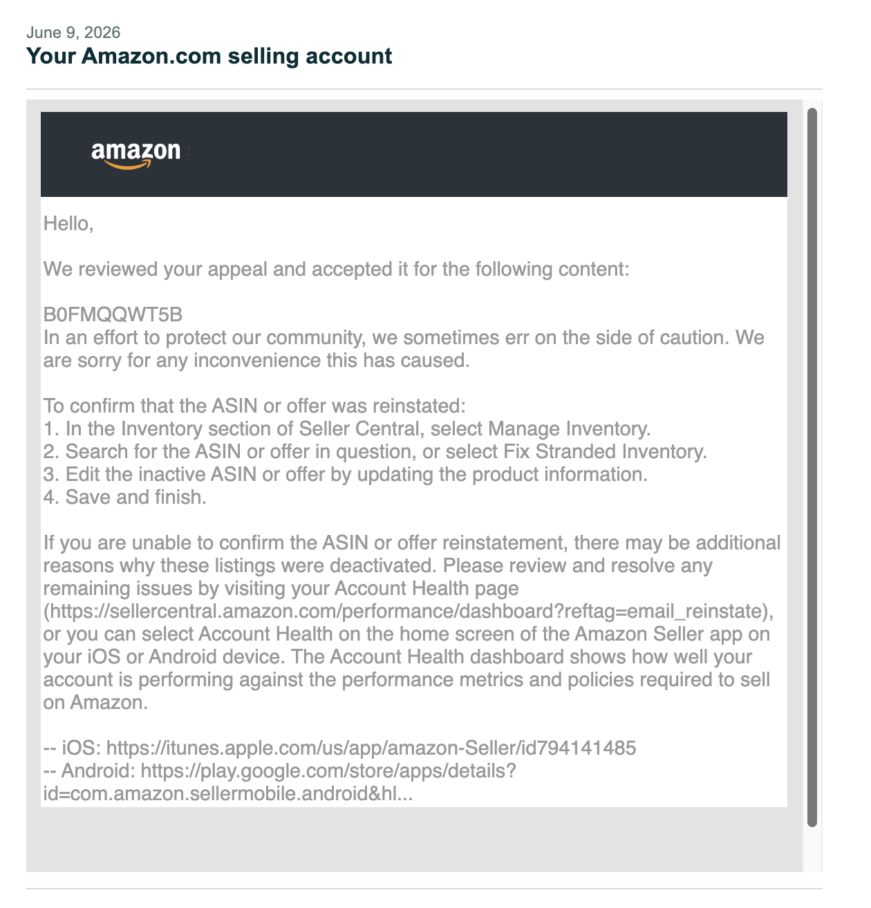 Candle Warmer DMCA Appeals Accepted | USA — original supporting record 15