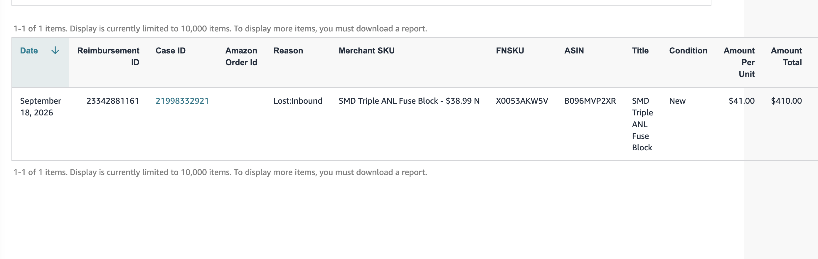 Inbound Shipment Policy Warning Removed | USA — original supporting record 14