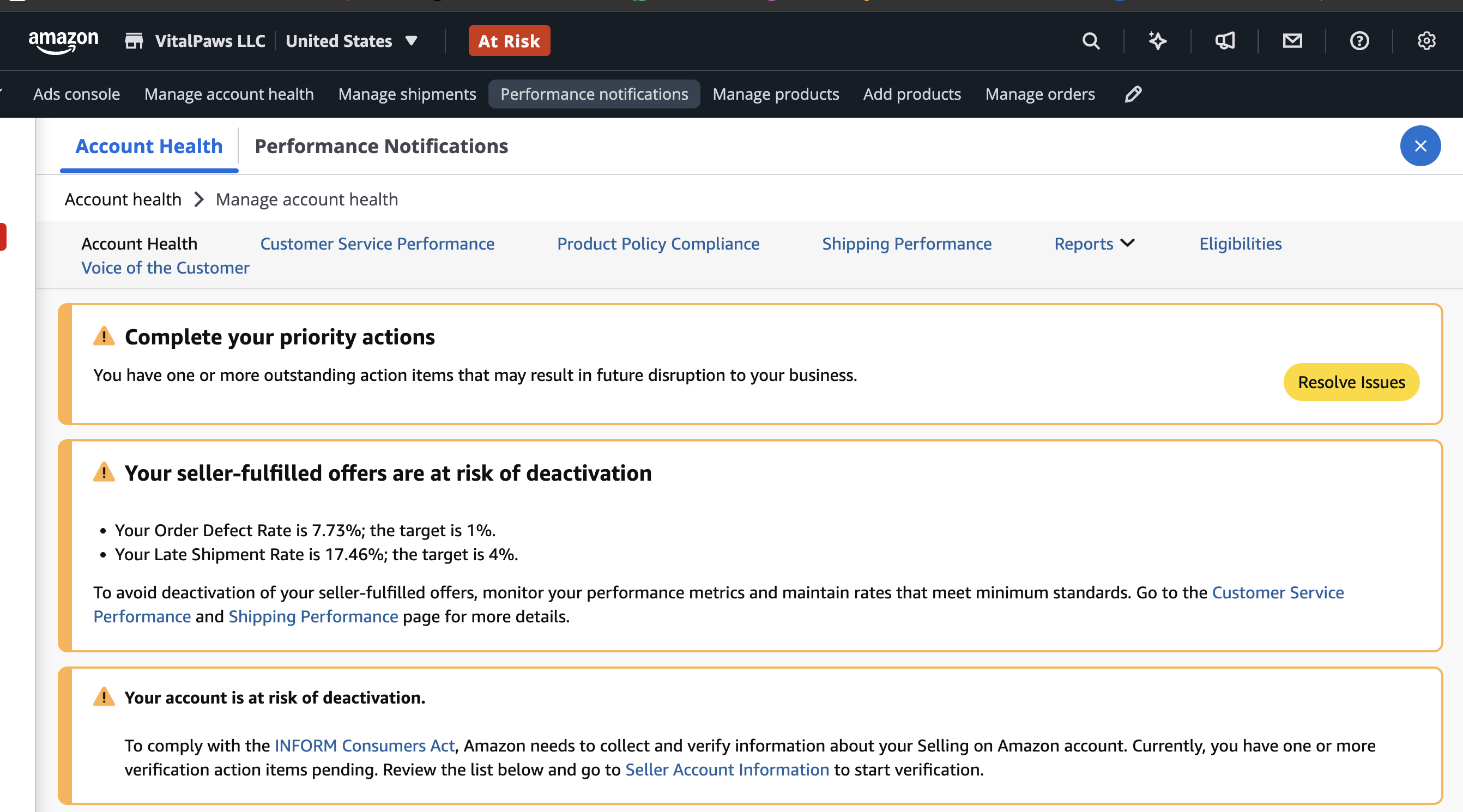 INFORM Verification Account Reactivated | USA — original supporting record 3