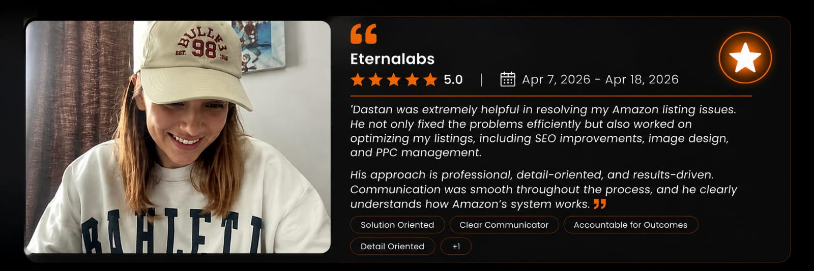 Client testimonial