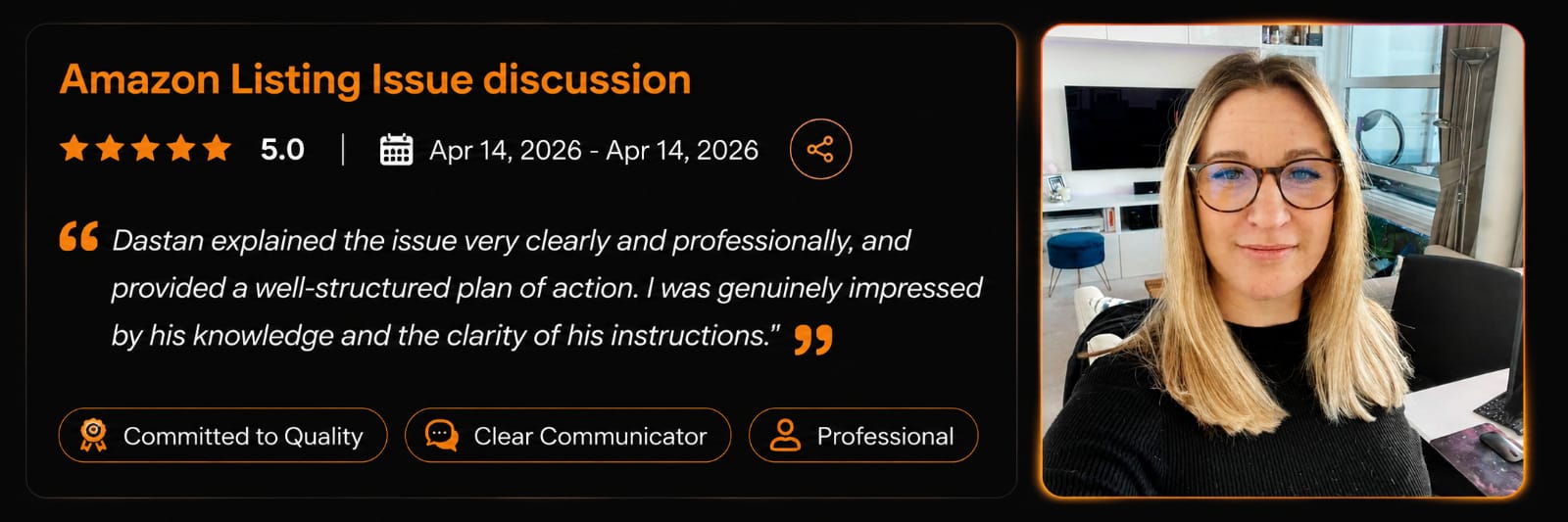 Client testimonial