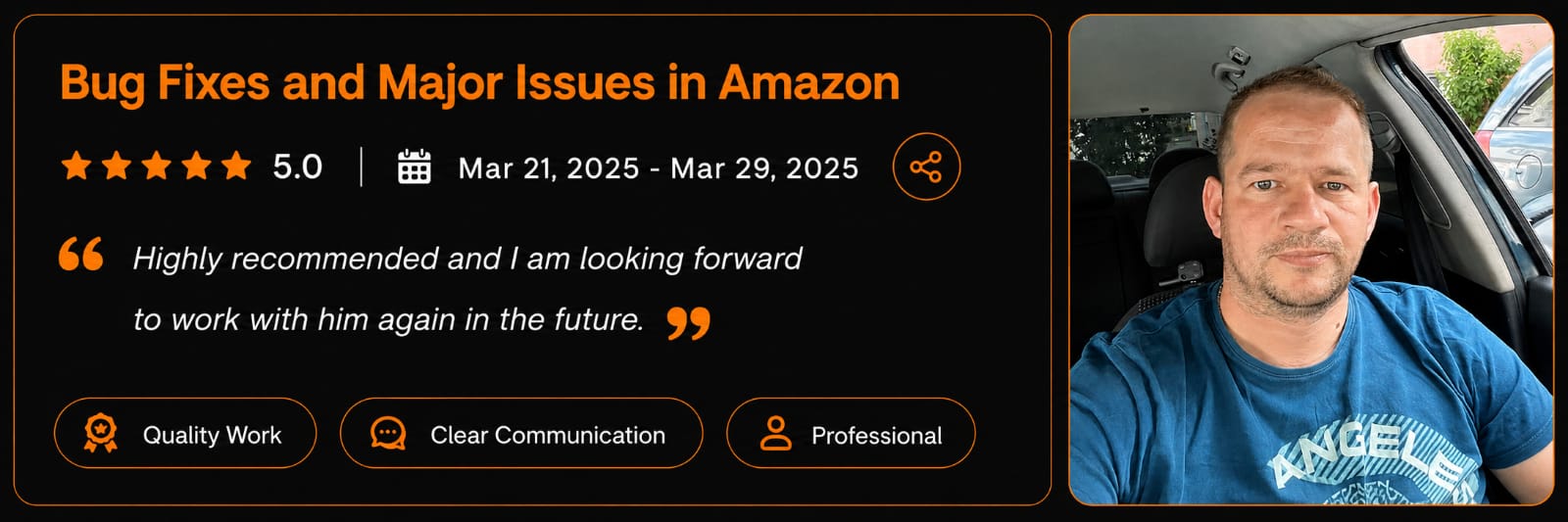 Client testimonial