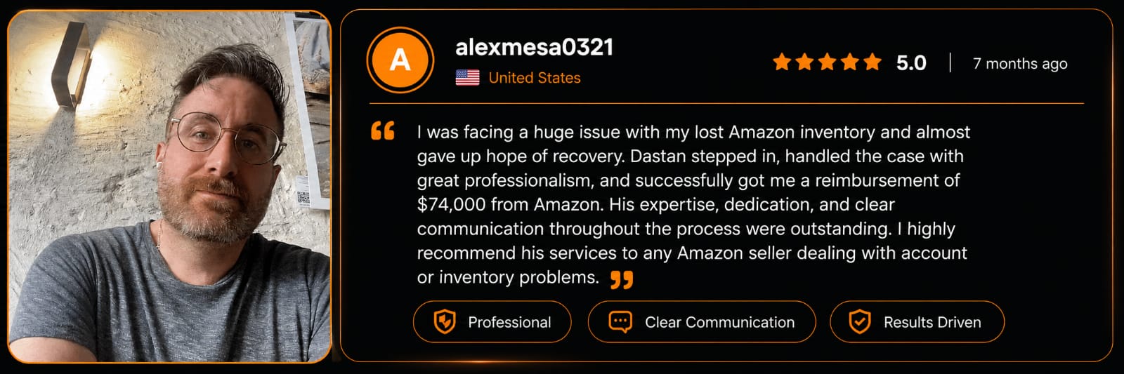 Client testimonial
