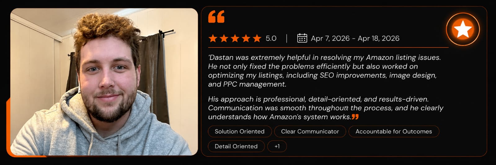 Client testimonial
