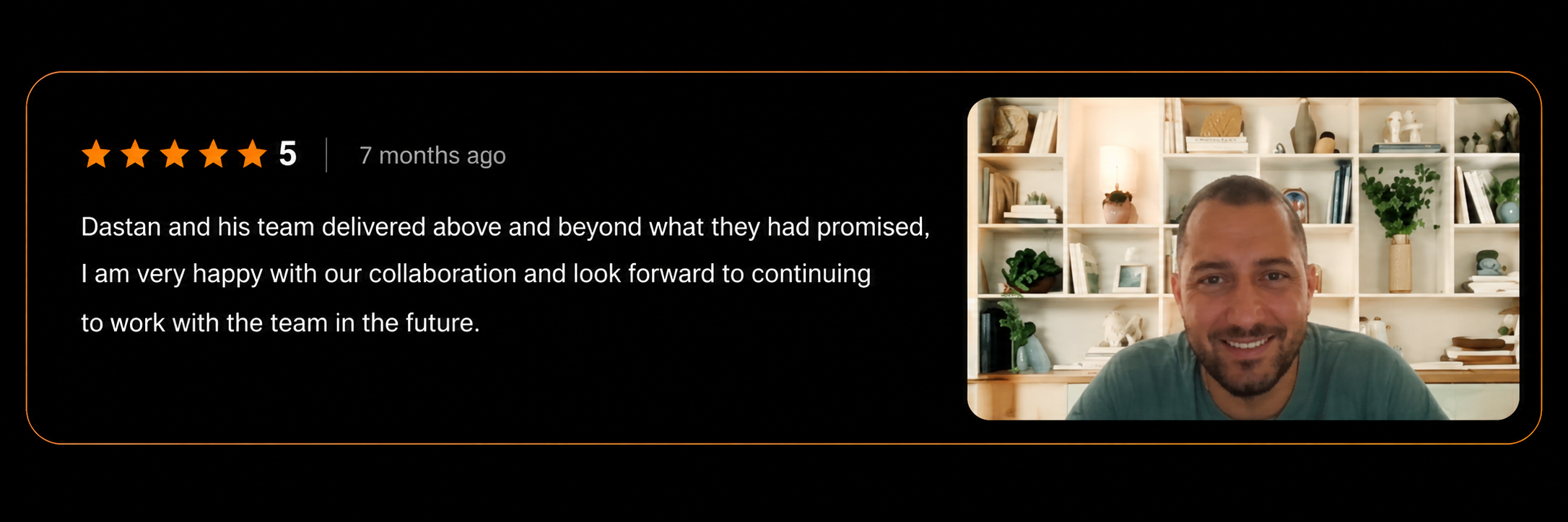 Client testimonial