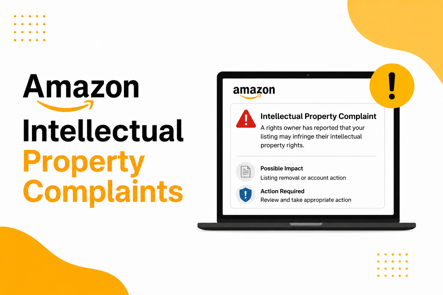 Amazon seller policy for IP, Amazon account health rating IP, Amazon infringement rules explained, Amazon seller guidelines IP